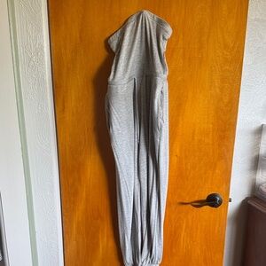 Heather Gray Women's Hooded Jumpsuit